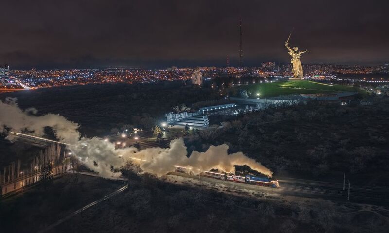 поезддедамороза, пдм, волгоград, паровоз, ночь, город, ржд, поезд Photo #121 фото превью