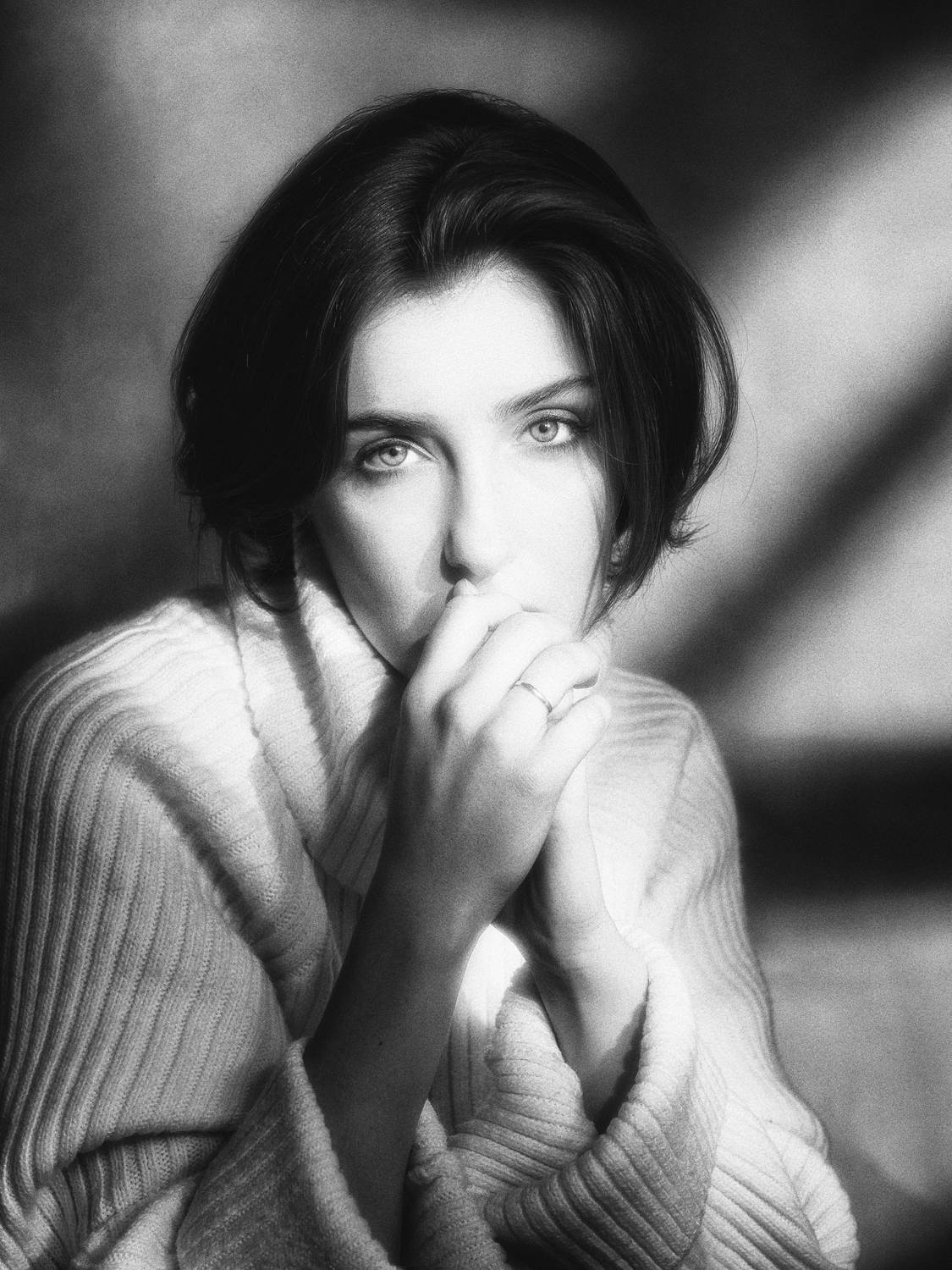женский портрет, черно-белая фотография, Noctem Lucendi