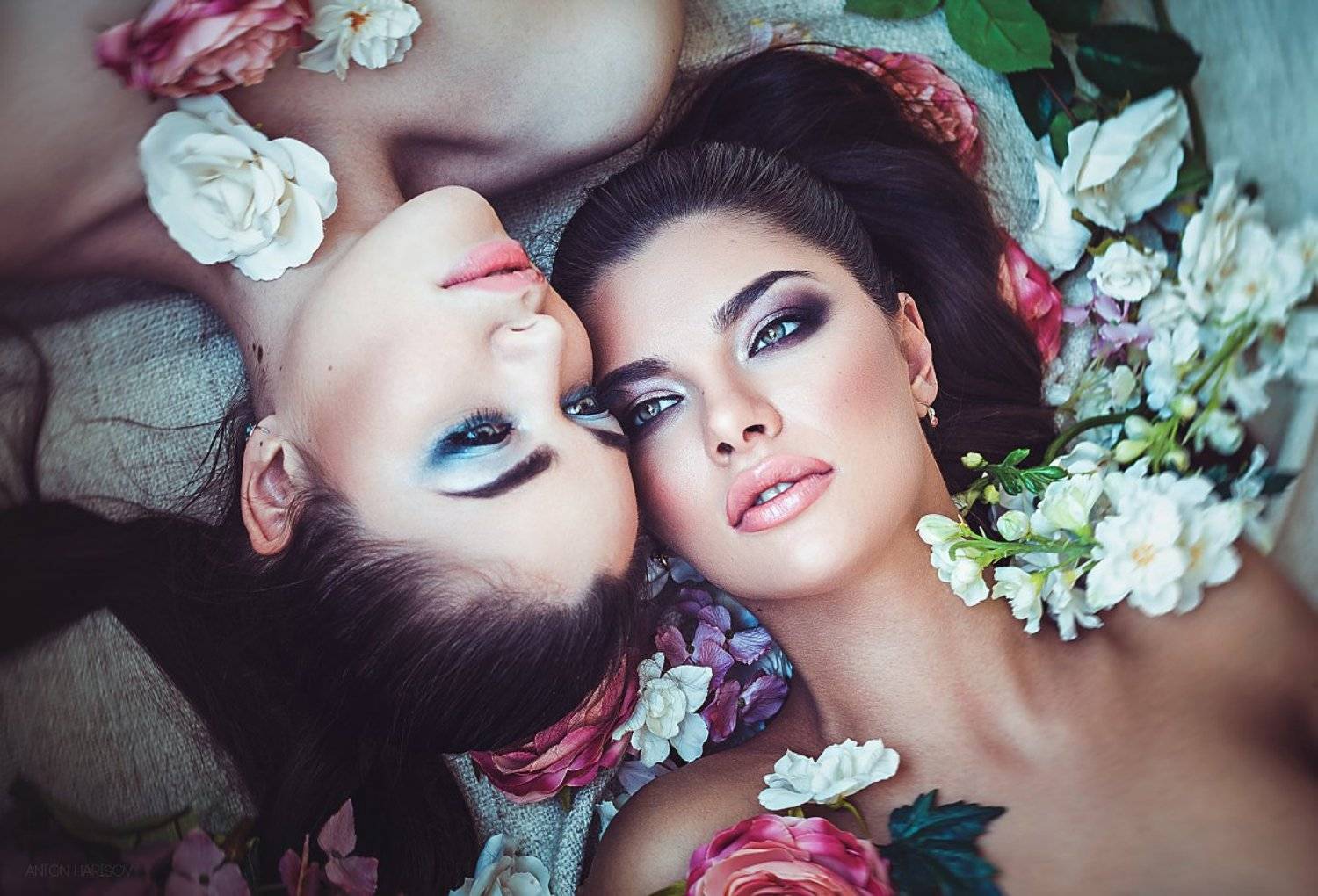 girls. sexy, beautiful, flowers, portrait, девушки, портрет, цветы, красота, Антон Харисов