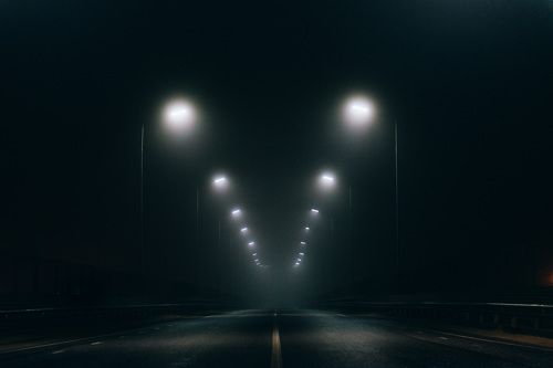Город в тумане.