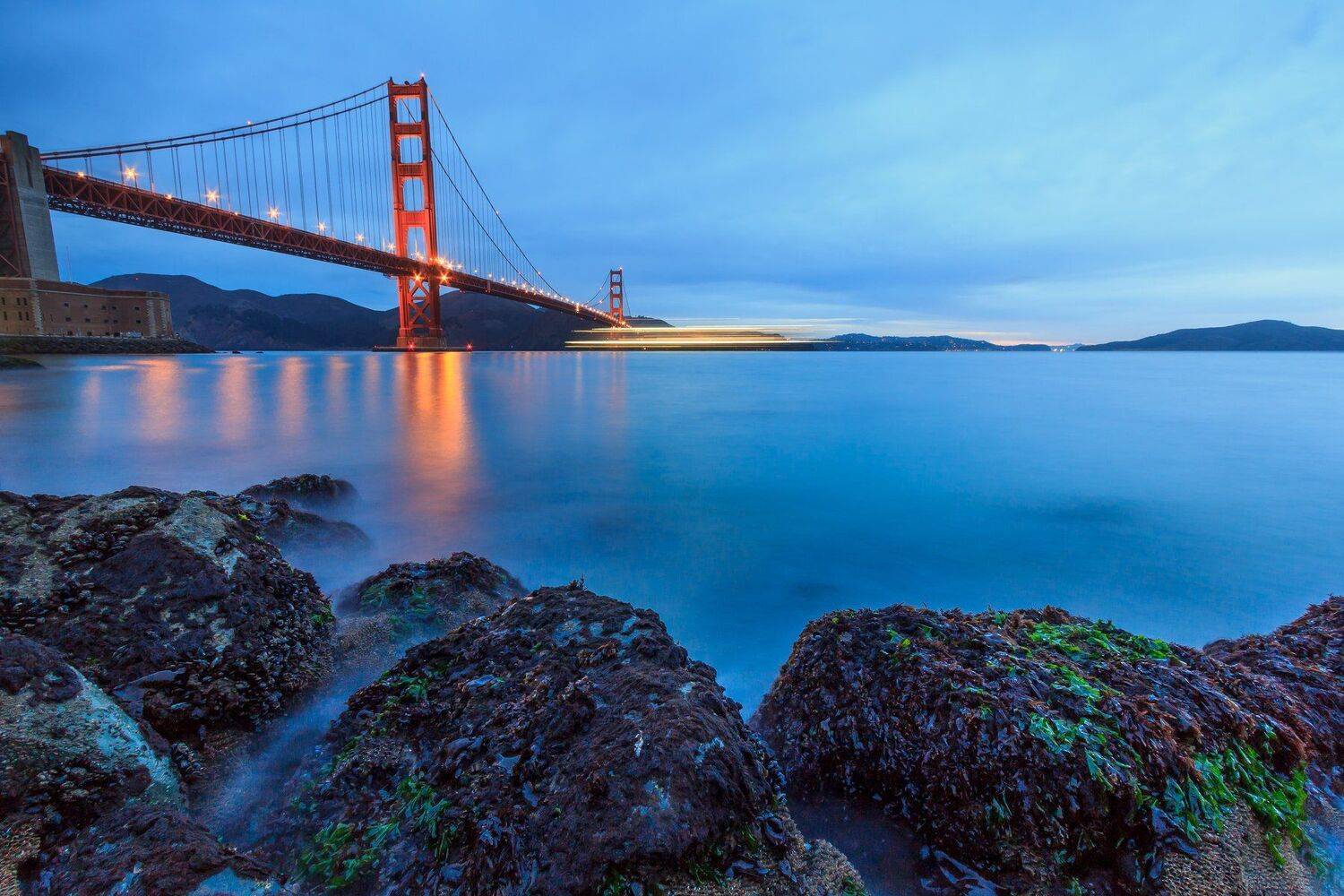 сан франциско, сша, закат, золотые ворота, калифорния, восход, вода, океан, море, бухта, марина, Сергей Гарифуллин