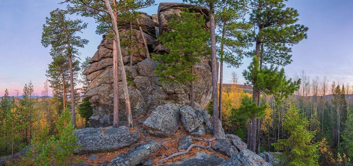 урал, тайга, осень, горы, сосны, рассвет, север, Кирилл Уютнов