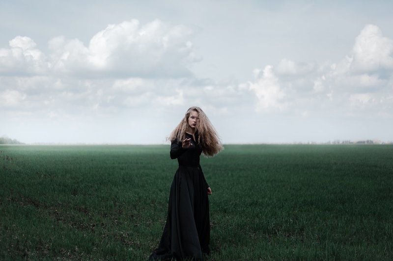 black,portrait,girl,autumn,cold,canon Mary фото превью