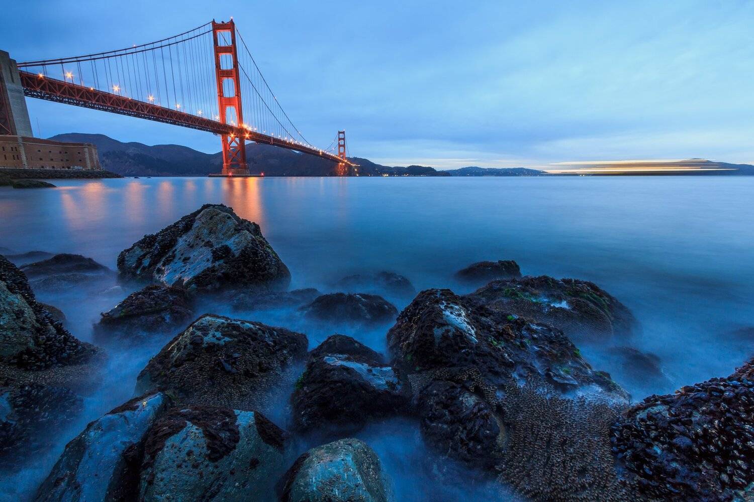 сан франциско, сша, закат, золотые ворота, калифорния, восход, вода, океан, море, бухта, марина, Сергей Гарифуллин