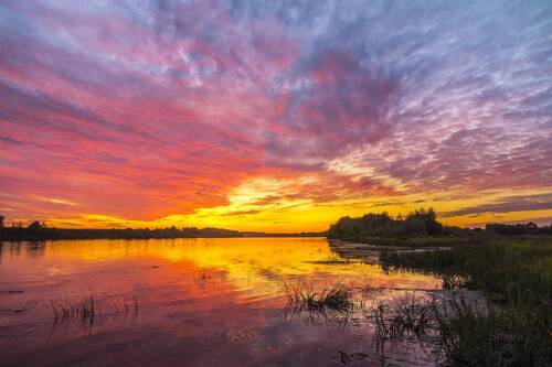 Облака на закате.