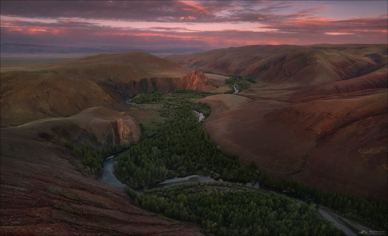 алтай, горный алтай, урочище кокоря, долина реки кызылшин, фототур на алтай, фототур на алтай и в монголию Ранним утром в Кокоря фото превью