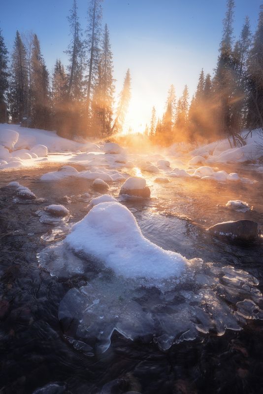 Утро на реке фото превью