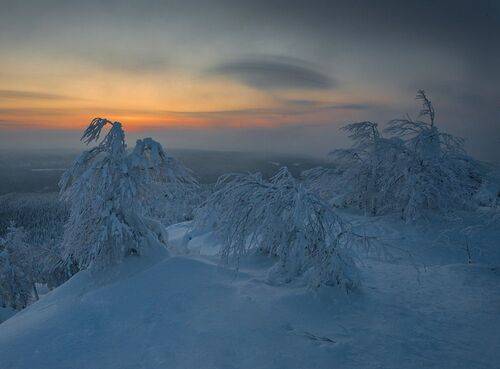 На вершине г. Полюд. Фототур в зимнюю сказку Пермский край