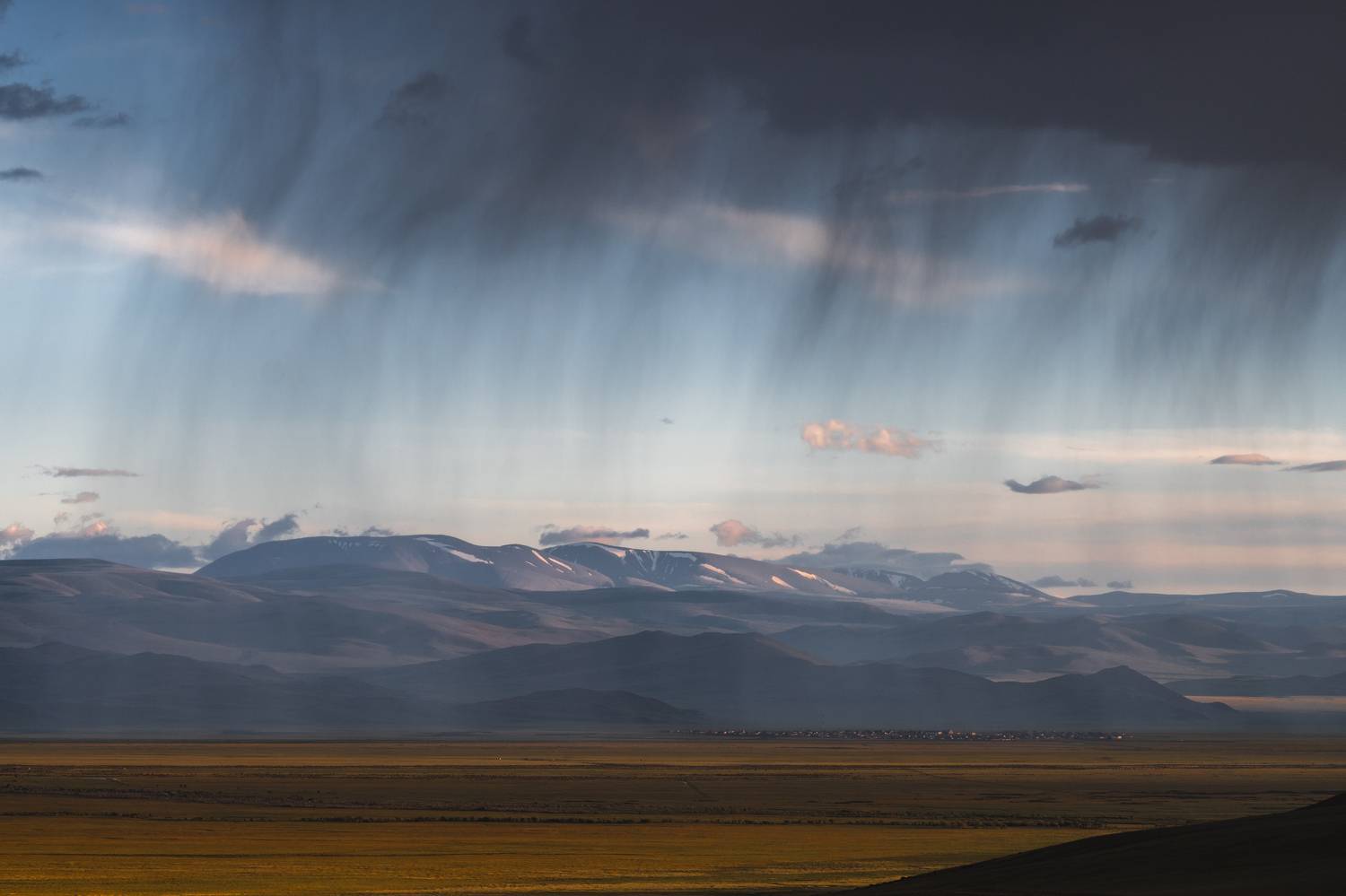 Алтай, степь, дождь, горы, состояние, Фоменко Артем
