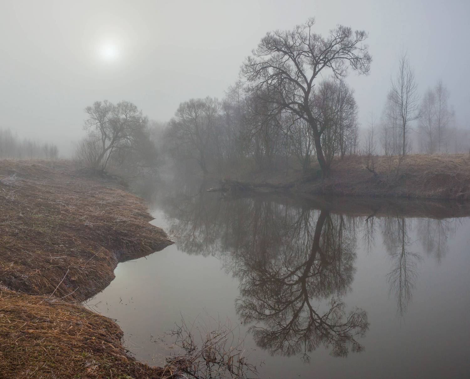 туман, река, весна, Свистков Александр