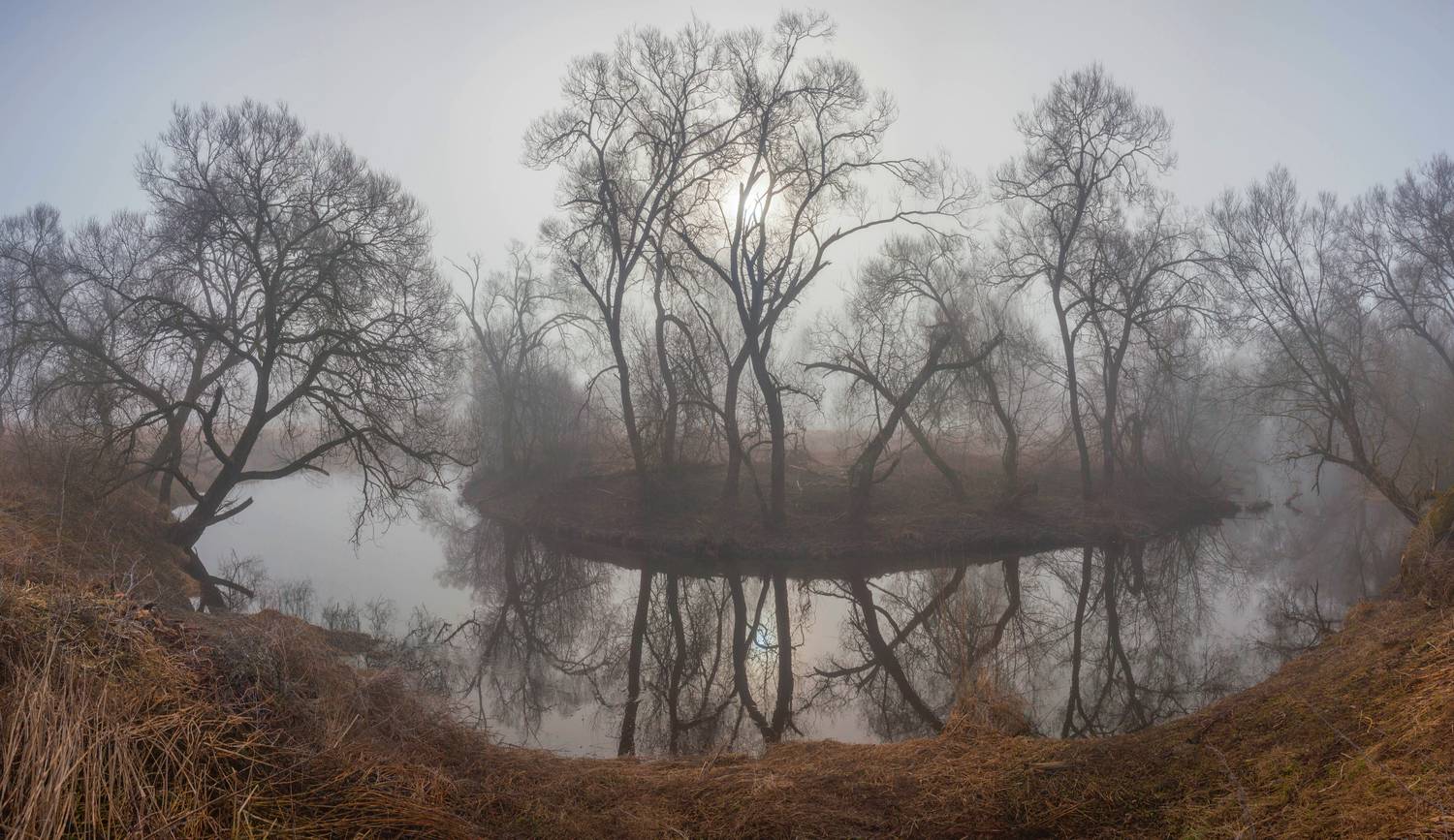 туман, река, весна, Свистков Александр