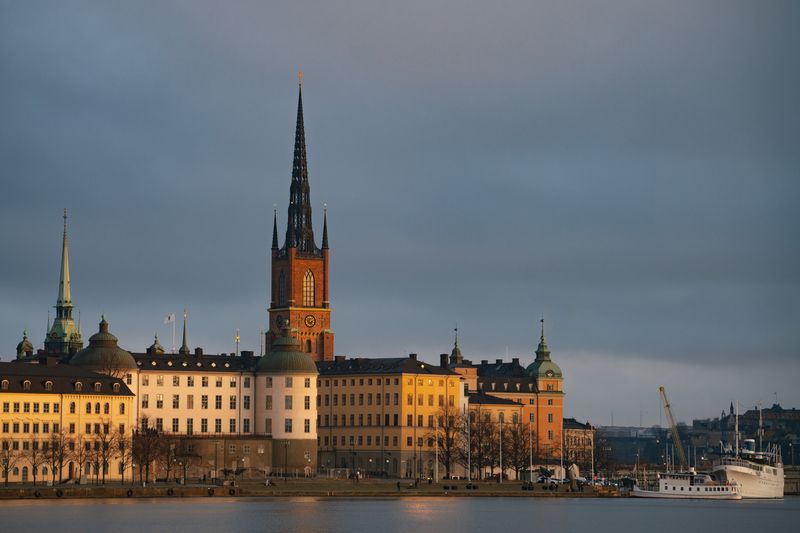 Стокгольм, вода, закат Рыцарский остров фото превью