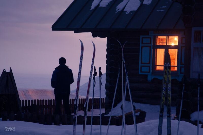 зимний вечер фото превью