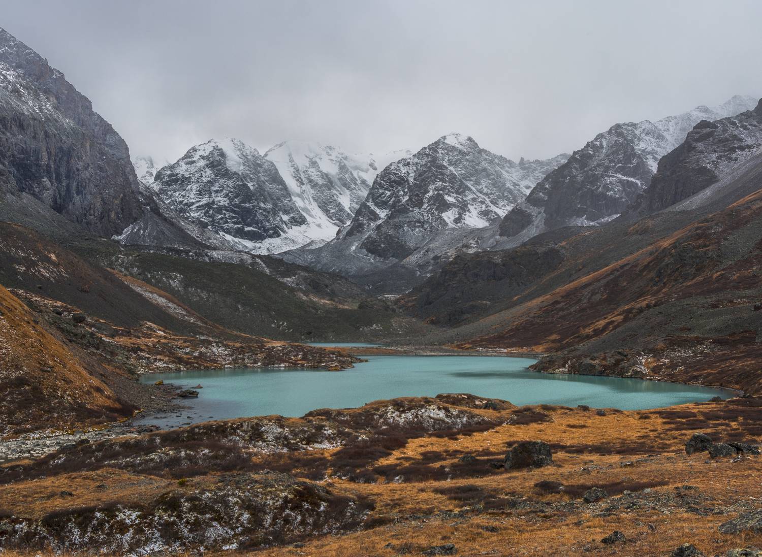 россия, горный алтай, озера, горное озеро, осень, через мгновение пойдёт снег, Поляков Андрей