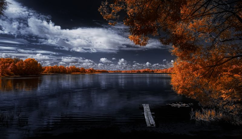 infrared, ик-фото, инфракрасное фото, инфракрасная фотография, пейзаж, лето Опустилась тишина фото превью