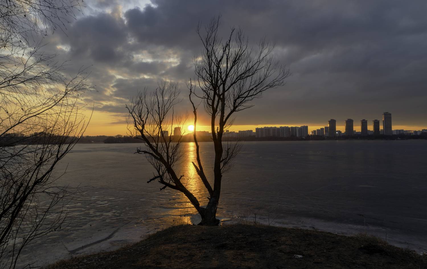 Москва, Строгино, Большой Строгинский Затон, закат, Гаврилов Юрий