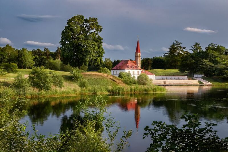пейзаж лето дворец архитектура Приоратский дворец фото превью