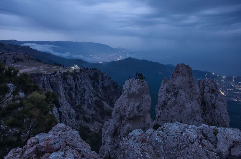 горы, крым, осень, природа, закат, landscape, crimea, landscape, nature, туман, крымский пейзаж Ай-Петри фото превью