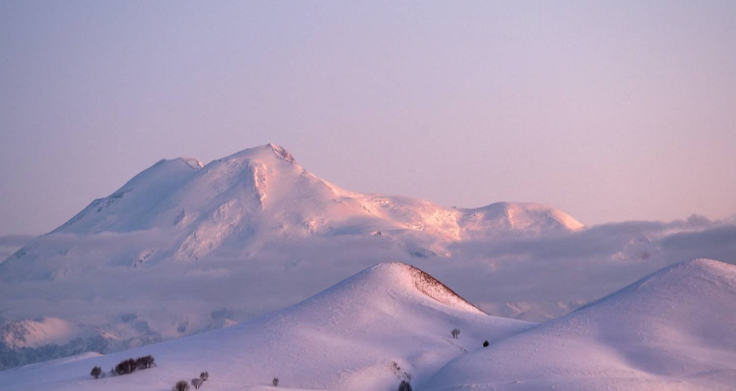 эльбрус, зима, снег, мороз, гумбаши, карачаево-черкесия, пейзаж, холмы, горы, хребет, Арсен Алабердов