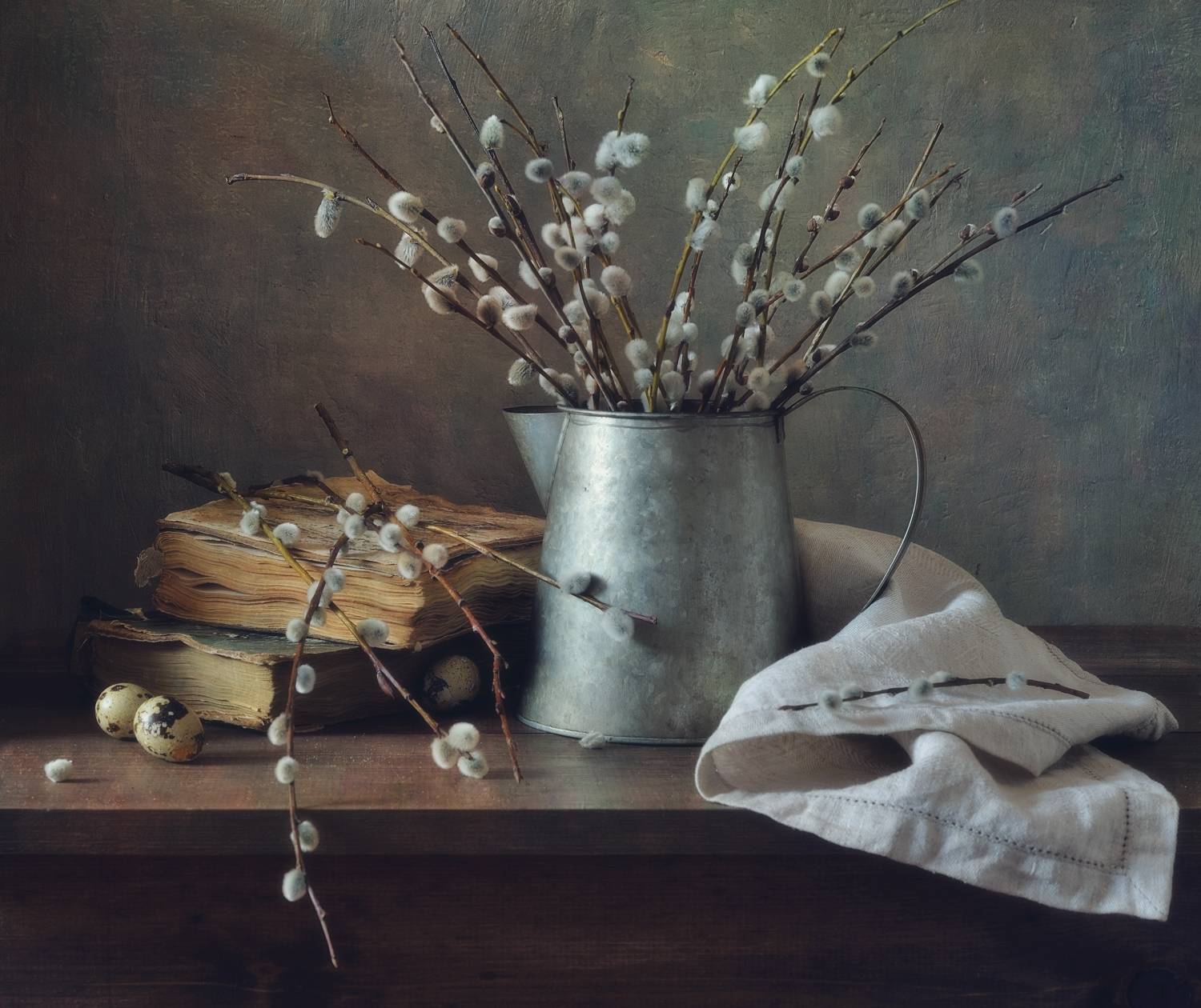 натюрморт,весна,апрель,верба,кувшин, Наталия К