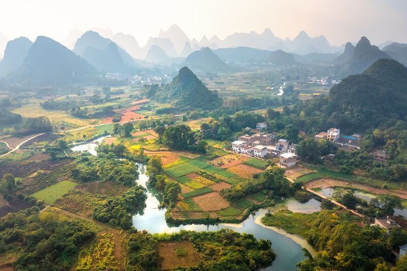 китай, яншо, холмы, china, guilin Карстовые холмы Яншо фото превью