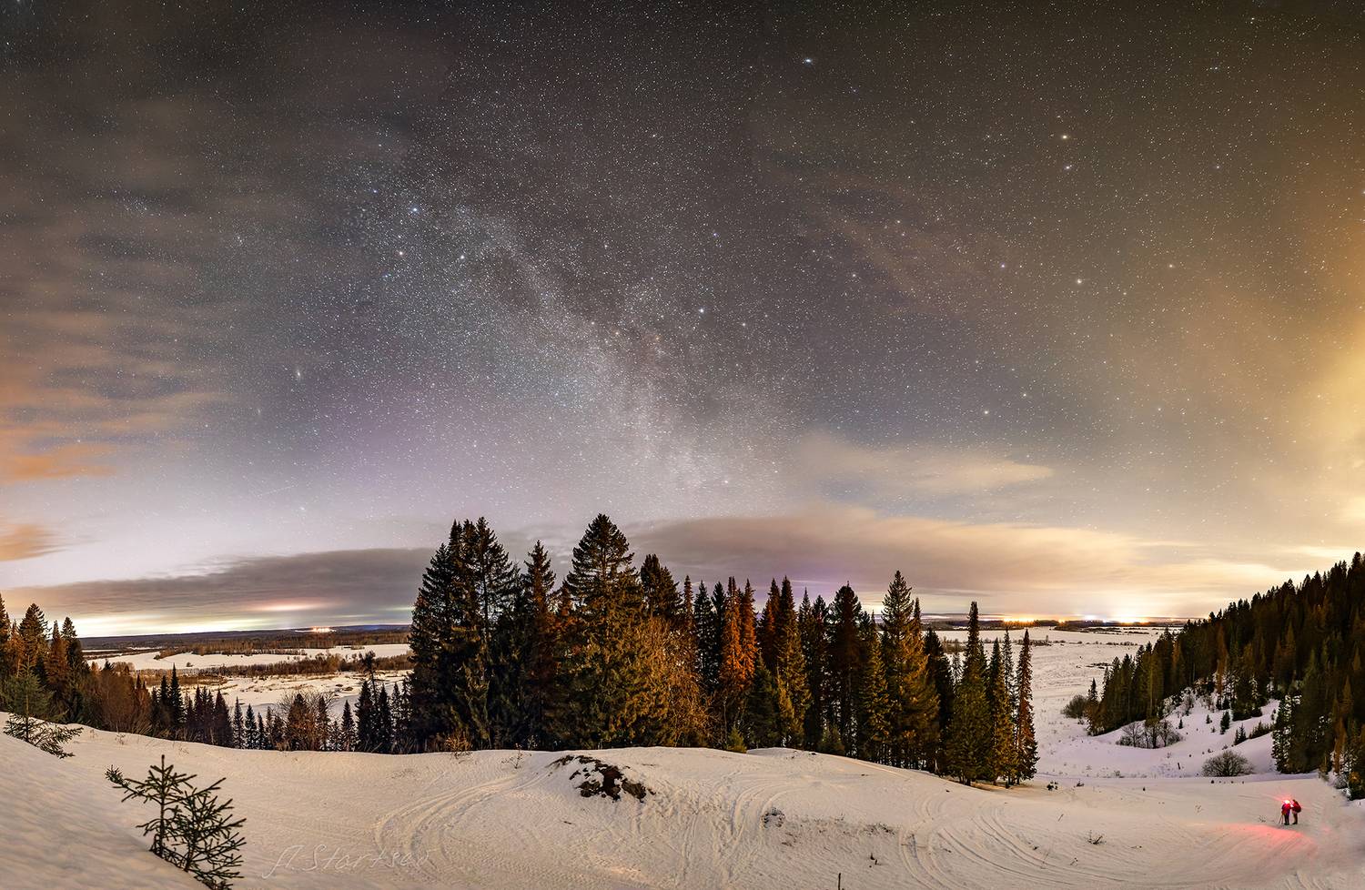 ночь, звезды, небо, млечный путь, Старцев Андрей