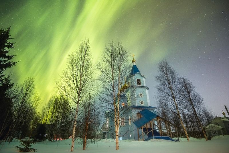 Северное сияние в Радово фото превью