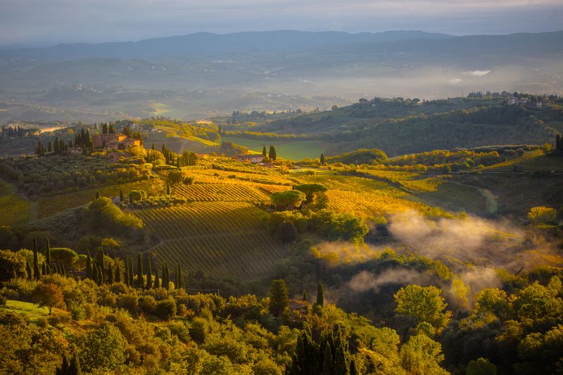 Тоскана. Неподалёку от Сан-Джименьяно фото превью