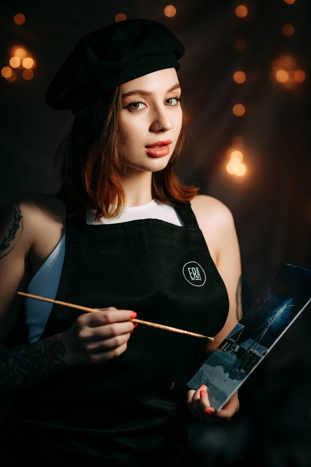 молодая девушка, студия , красота, художник, Алексей Плешков