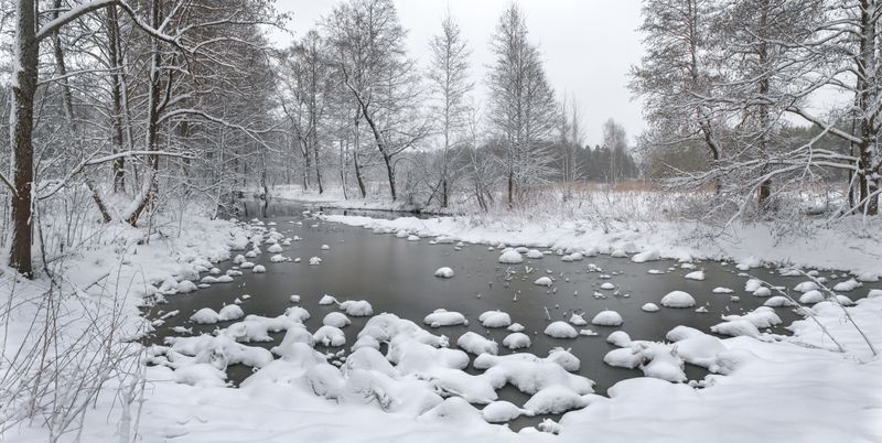 апрель снег речка суворощь метель вязниковский После снегопада.р.Суворощь фото превью
