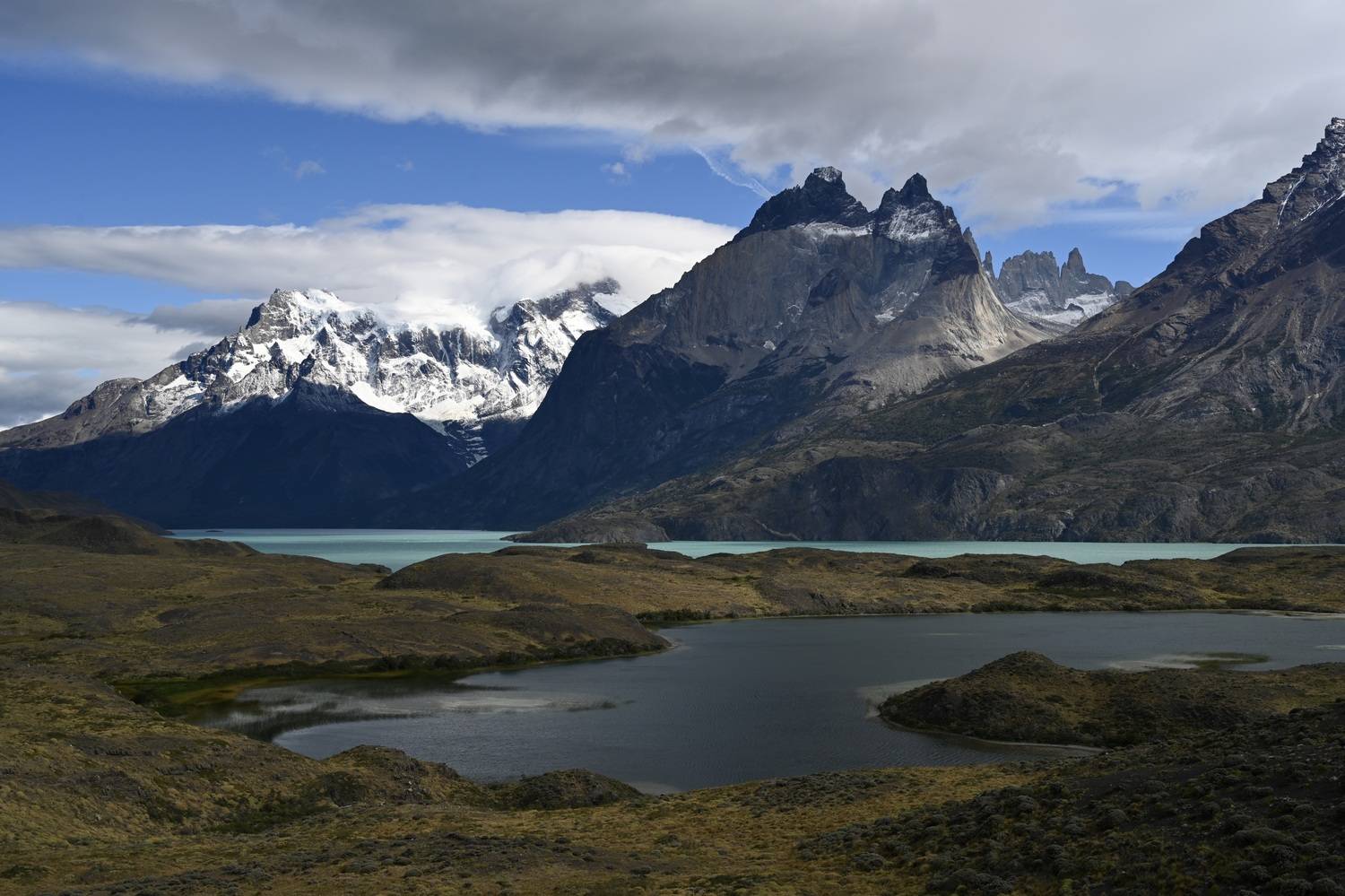Landscapes, Chile, Torres del Paine, Mountain, Lake, Snow, Clouds, , Svetlana Povarova Ree