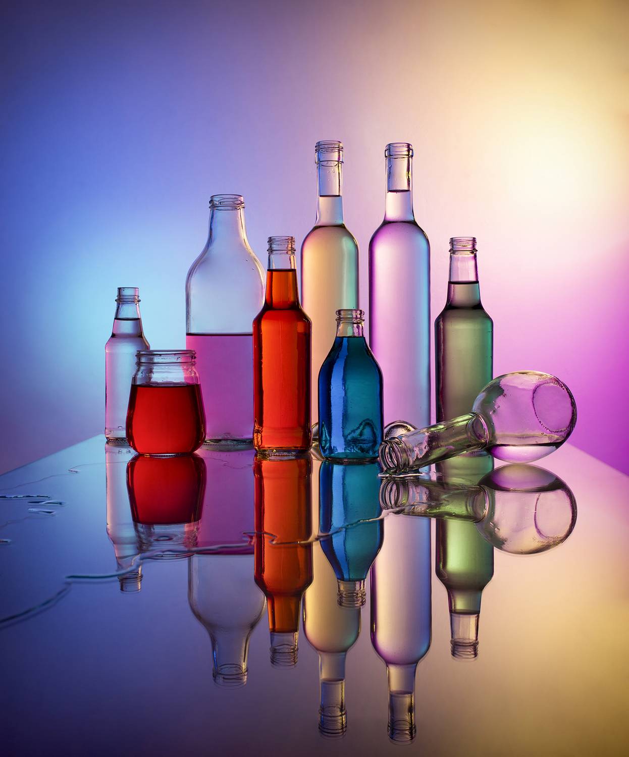 still life, glass, colorful, city, mirror, , Maria Margareth Perfoncio