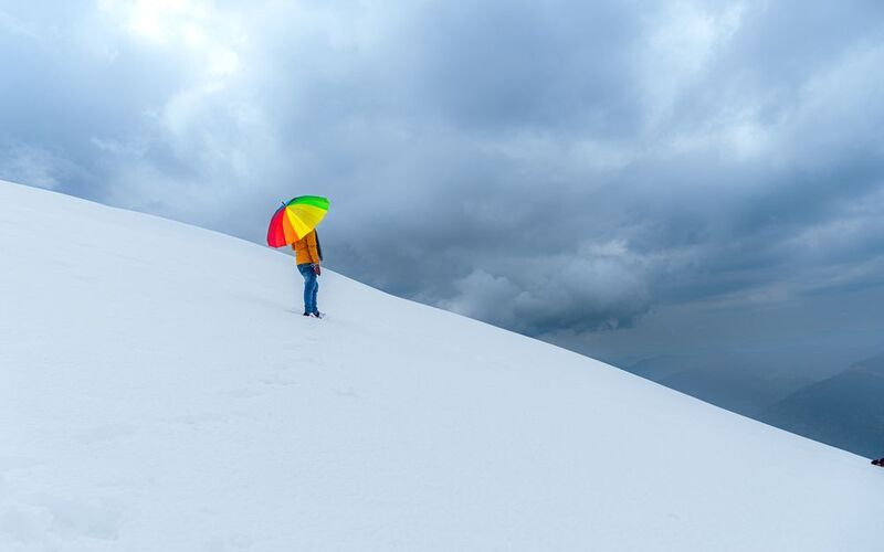 snow, travel, color, beauty, winter, trek lonely traveler фото превью