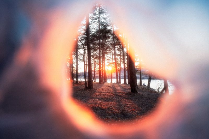 природа, пейзаж, закат, Московская область, весенний закат Закат фото превью