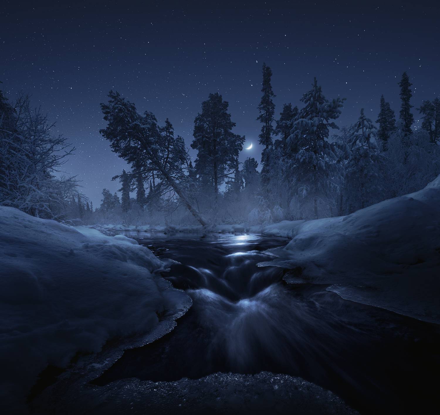 север, кольский, ночь, река, Александр Дударев