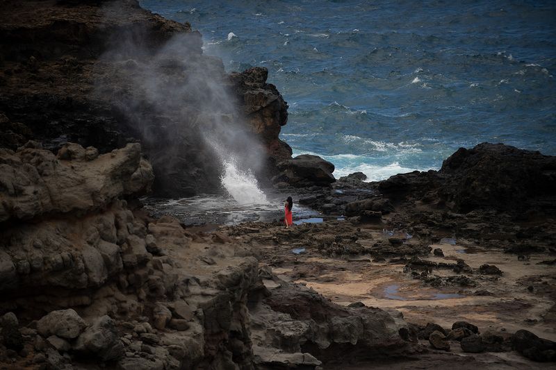 Nakalele Blowhole, maui,hawaii, Lone Spectator фото превью