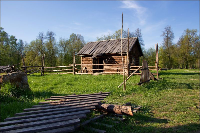 деревня, архитектура, ленинские горки, изба Кино деревня фото превью