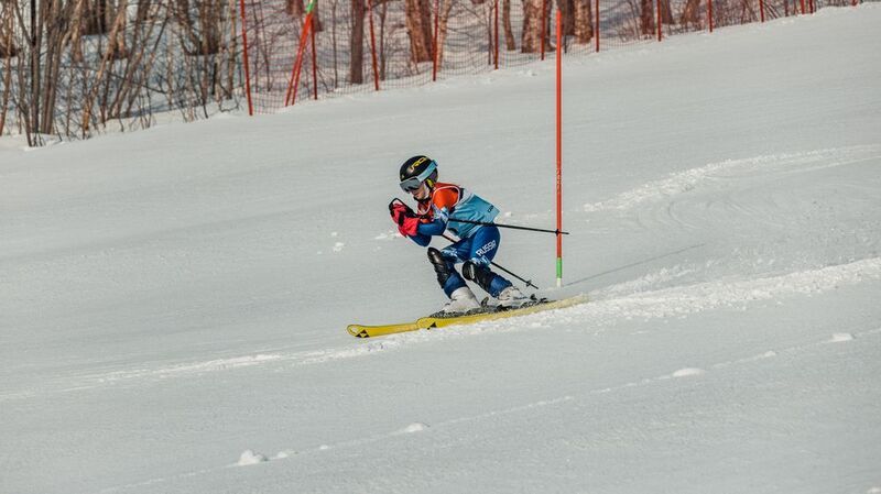 гора морозная, спорт, горные лыжи, слалом, воскресенье, апрель Апрельский слалом на Морозной фото превью