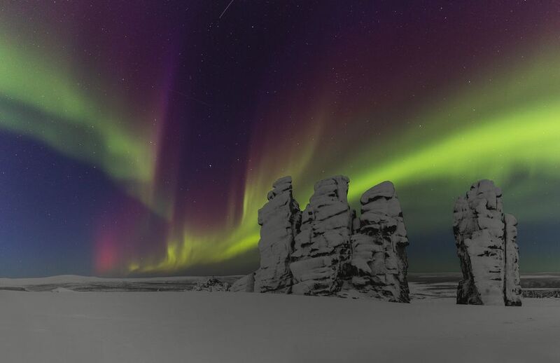 якутия, улахан-сис, северное сияние, останцы, аврора Аврора фото превью