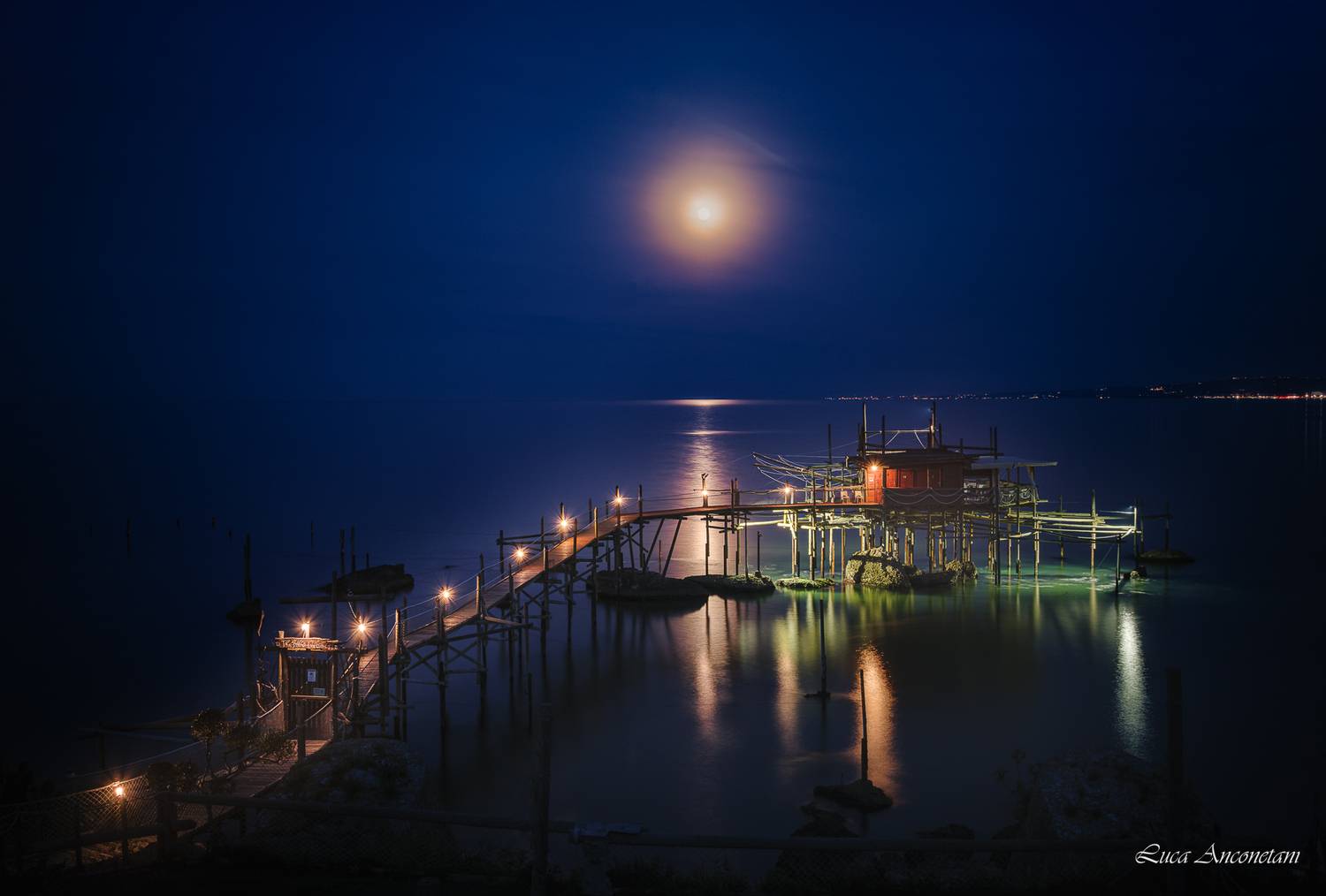 abruzzo region italy trabocco sea night travel destination fishing, Anconetani Luca