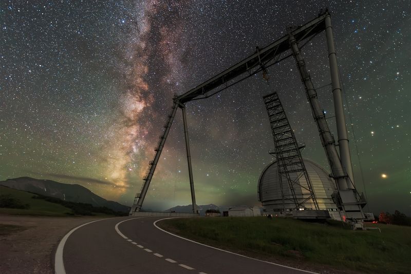 астрофото, астрофотография, ночь, астрономия, астропейзаж, кавказ, млечный путь, звезды, ночное небо, night, nightphotography, stars, milkyway, longexposure Два пути фото превью