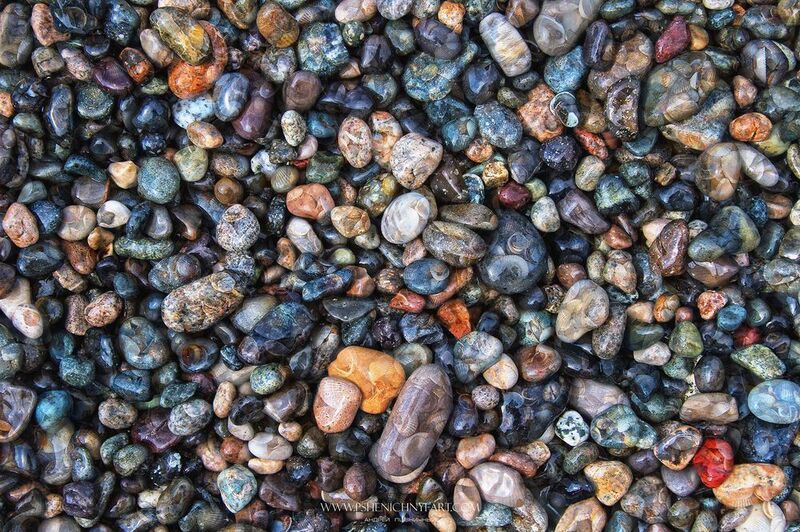 камни, побережье, ракушки, лето, море, абстракция, минимализм Морская мозаика фото превью