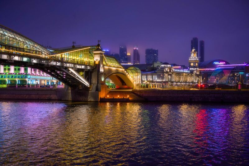 Ночью на Ростовской набережной фото превью