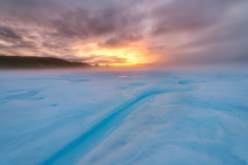 Наледь в горах Черского фото превью