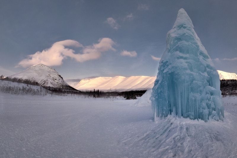 кольский, зима, горы, снег, арктика В долине замерзших гейзеров фото превью