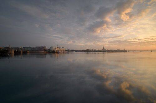 Нева река утром 27 марта 25 года