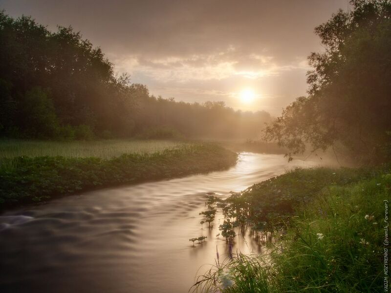 Рассвет на Падоме. д.Череновская Устьянского района фото превью