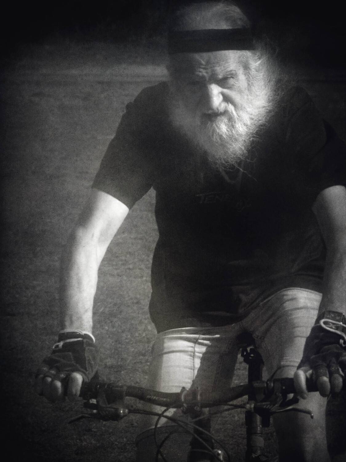 чб, портрет, велосипедист, Сергей Кот