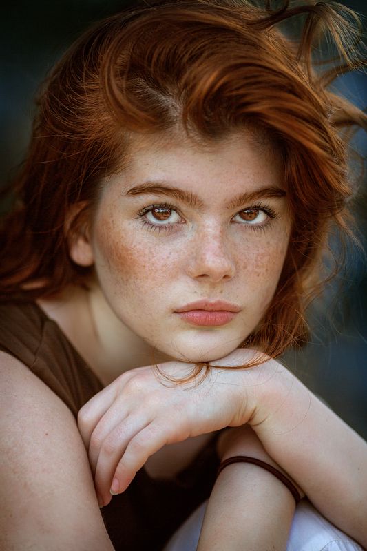 beaty, girl, woman,macedonia, portrait,  Red passion фото превью