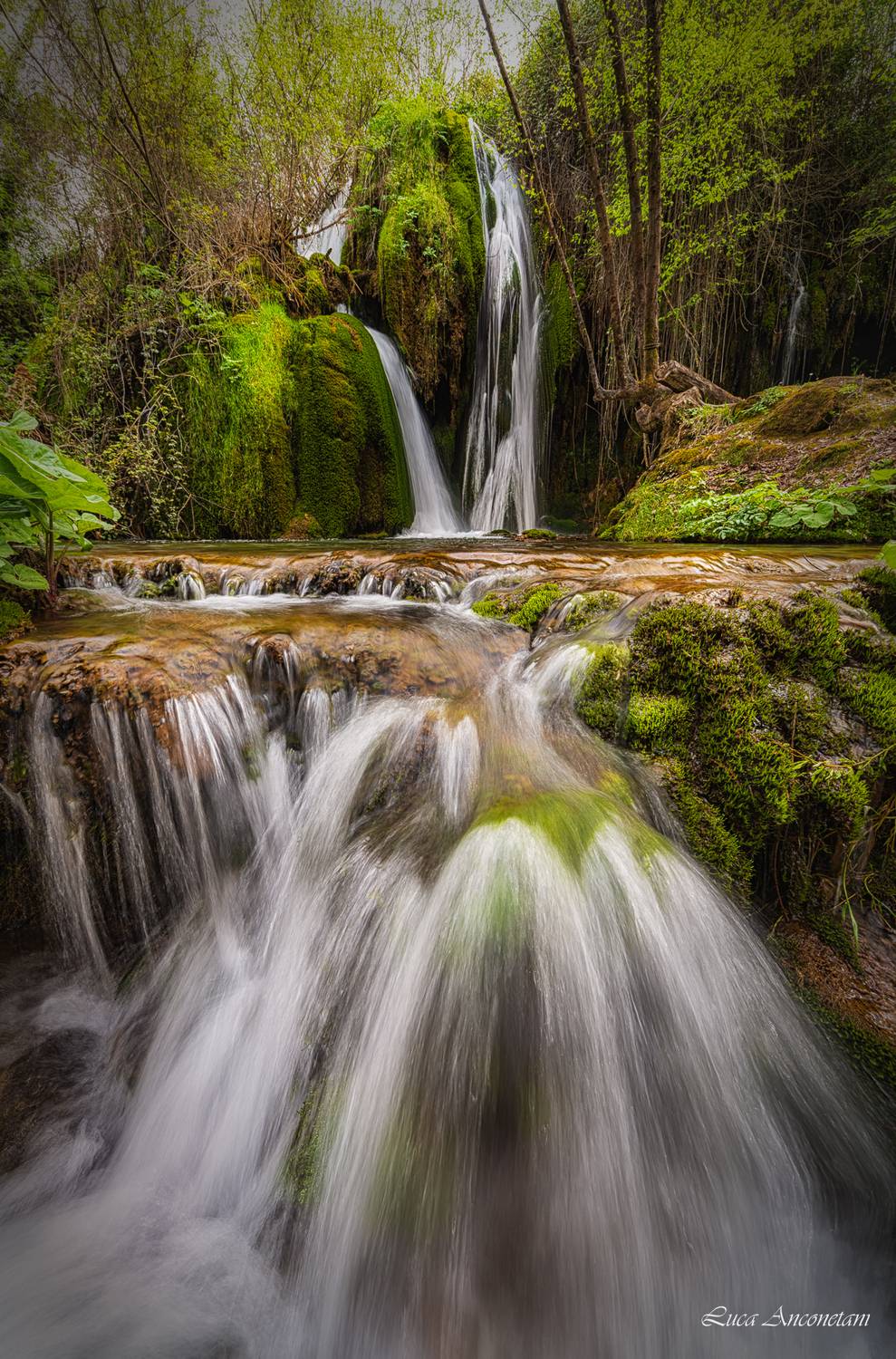 nature landscape water waterfall molise italy flowing, Anconetani Luca